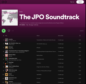 To the JPO Soundtrack on Spotify
